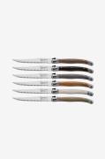 Laguiole Style de VieGrillkniver Set 6FlerfargetBestikkFra Homeroom