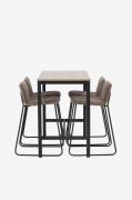 Venture HomeBarsett Camden med 4 stk barstoler BisbeeBrunSpisegrupperF...