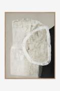 MalerifabrikkenDesign Painting / White Stone / 90x120 Cm / Eik rammeBe...