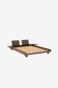 KarupSocial Seng m. 2 Pcs Back Rests And 2 Pcs Side TablesBrunSengerFr...