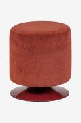 WOOODIslen Pouf med svingbar baseRødFotskamler & pufferFra Homeroom