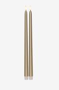 Star TradingLED-Taperlys Flamme Metal 2-p 39cmGullLysFra Homeroom