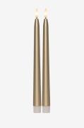 Star TradingLED-Taperlys Flamme Metal 2-p 28,5cmGullLysFra Homeroom