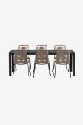 Venture HomeMirko Spisebord med Lindos-stolBrunSpisegrupperFra Homeroo...