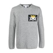 Intarsia-Strikket Crew-Neck Genser