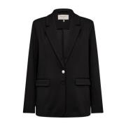 Sort Jersey Blazer med Stretch