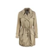 Pre-owned Beige Polyester Moncler Coat