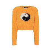 Oransje mohair blanding genser