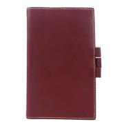 Pre-owned Burgunder Leather Hermès Agenda Cover