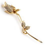 Tulip chrystal brooch