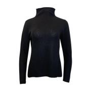 Sort Marine Cashmere Pullover Genser