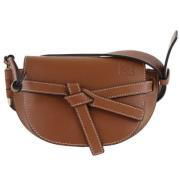 Pre-owned Brunt skinn Loewe Crossbody veske