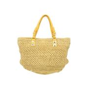 Pre-owned Gult lerret Michael Kors Tote