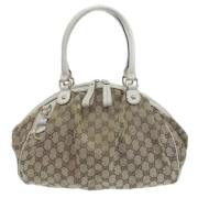 Pre-owned Beige Canvas Gucci veske