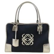 Pre-owned Navy Canvas Loewe Amazona