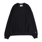 Sort Crewneck Sweatshirt med Champion Logo