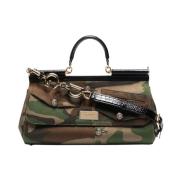 Grønn Camouflage Tote Bag