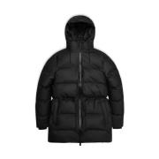 Vanntett Svart Puffer Parka