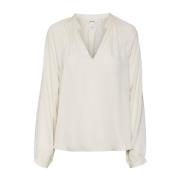 Sand Vero Moda Vmsunny Ls V-Neck Topp