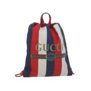 Pre-owned Rødt lerret Gucci ryggsekk