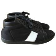 Pre-owned Svart lerret Saint Laurent joggesko