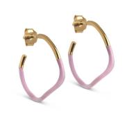 Lys Rosa Enamel Hoops - Sway Kolleksjon