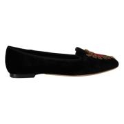 Sorte Sacred Heart Slip On Flats