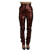 Metallisk Bronse Høytliv Skinny Jeans