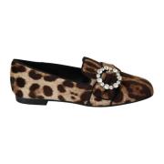 Leopardmønstret Krystall Loafers