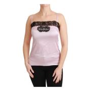 Silke Svart Blonder Tank Bluse