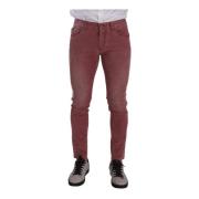 Rosa Corduroy Skinny Herre Denim Jeans