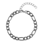 Figaro Bracelet Thin Silver