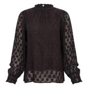 Feminin Amrita Bluse med Puff-ermer