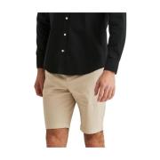 Børstet Khaki Chino Shorts for Menn