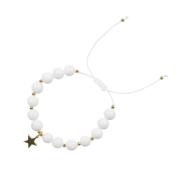 Stone Bead Bracelet 8 MM White