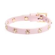 Leather Star Stud Bracelet Mini Pale Rose