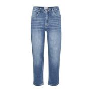 Lys Blå Denim Straight Jeans