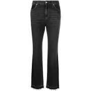 Sorte Straight Jeans for Kvinner