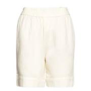 Offwhite Lin Viskose Pull On Shorts