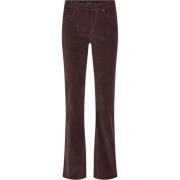 Tara Cordfløyel Flare Jeans - Espresso Brun