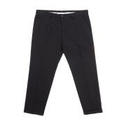 Sorte Bomull Chino Bukser - Slim Fit