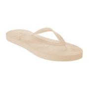 Slim Wide Strap Eggnog Flip Flops