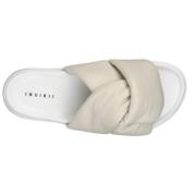 Soft Crossed Off-White Sliders