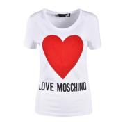 Hvit T-skjorte fra Love Moschino Collection