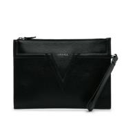 Pre-owned Svart skinn Versace Clutch