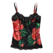 Anthurium Print Silke Camisole Top