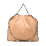 Beige Falabella Veske med Hamret Tekstur og Dyrevennlig Skinn