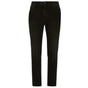 Moderne Svarte Tapered Jeans