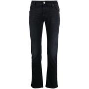 Mid-Rise Straight-Leg Vaskede Jeans