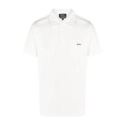 Hvite Polo T-skjorter med Logo Broderi